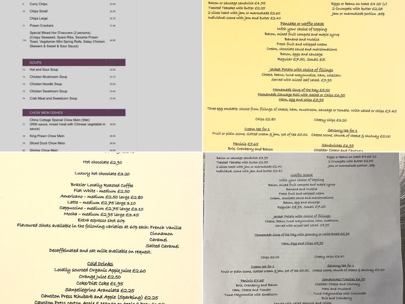 Daisy’s Tea Room Menu