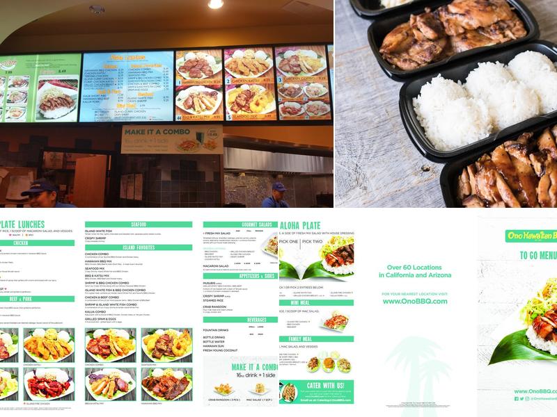 Ono Hawaiian BBQ Menu