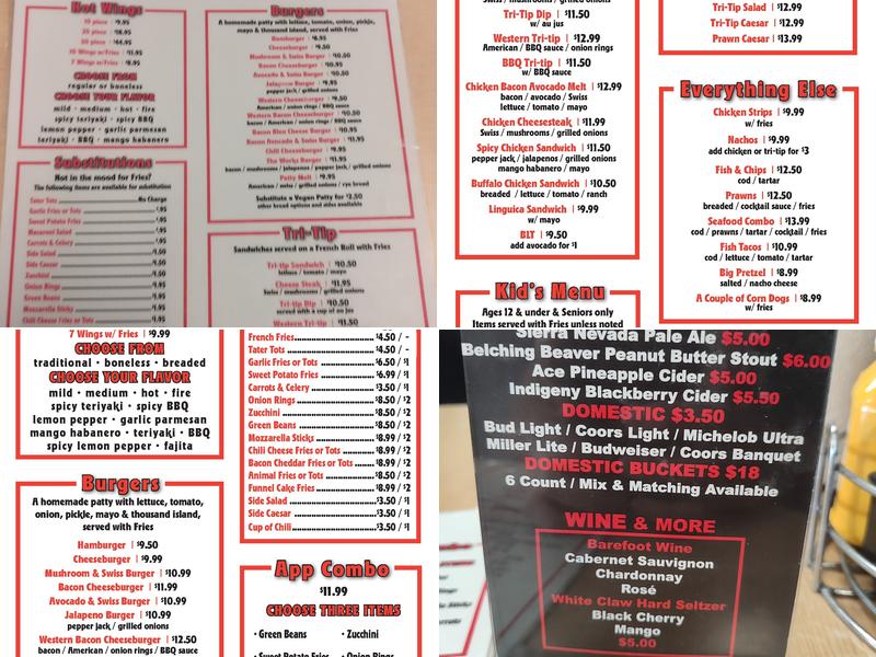 Shooters Wings & Things Menu