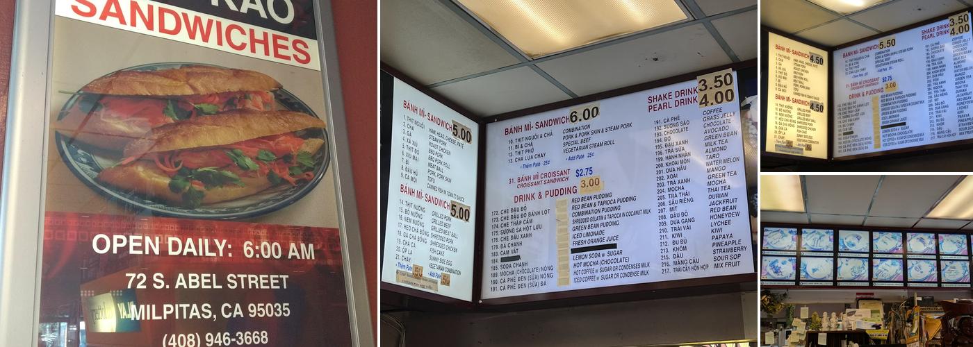 Dakao Sandwiches II Menu