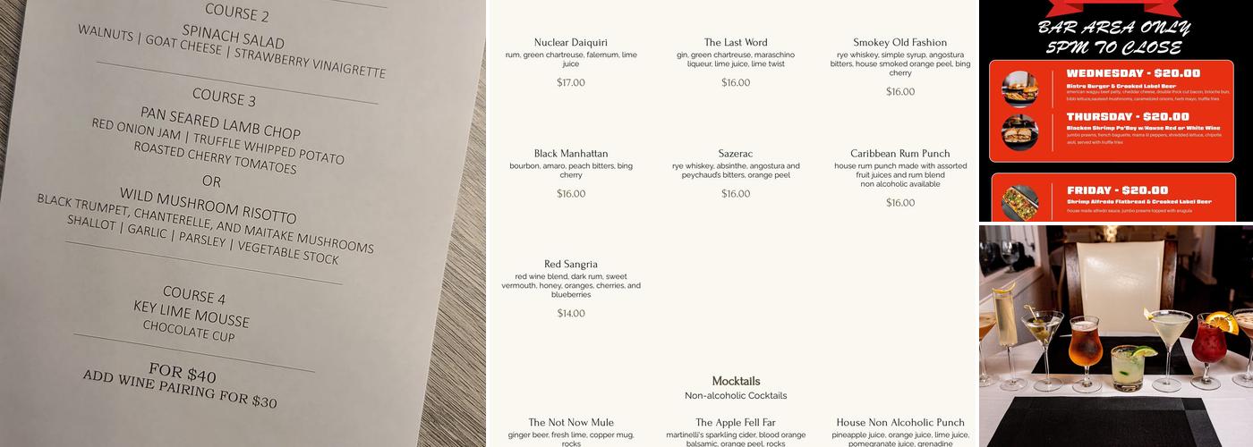 Flavour Bistro Menu