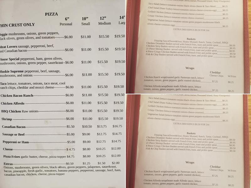 Pizza Parlor Menu
