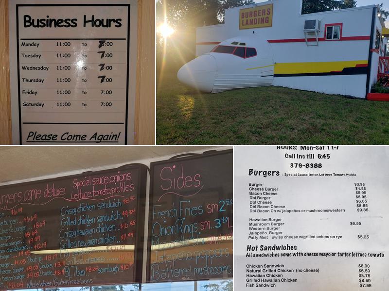 Burgers Landing Menu