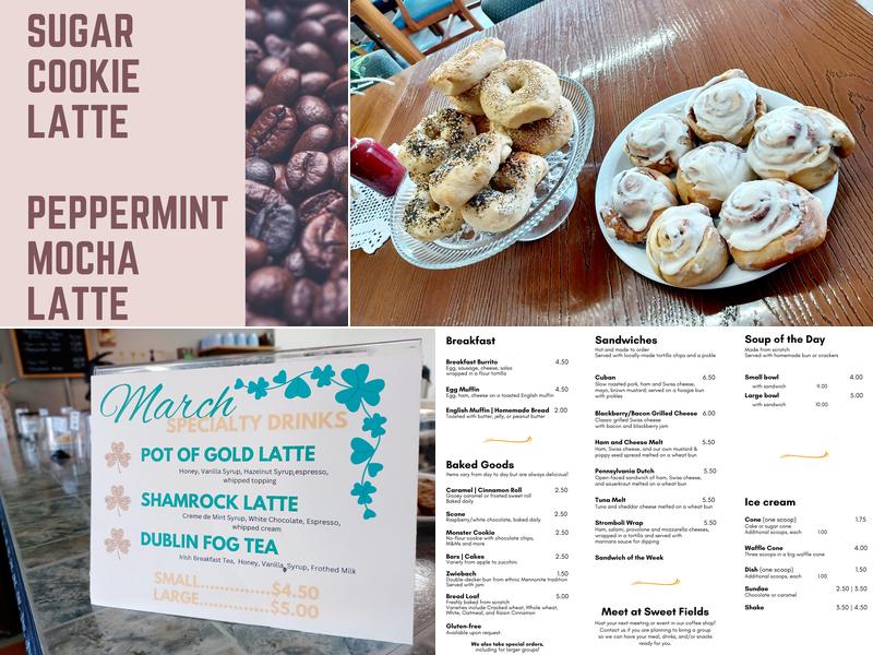 Sweet Fields Menu