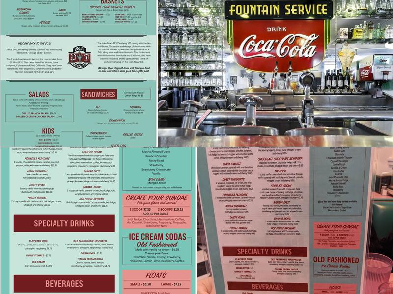 PT Soda Fountain & Diner Menu