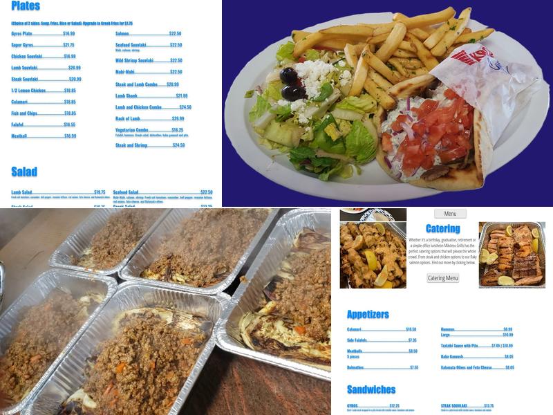 Mikonos Grill Menu