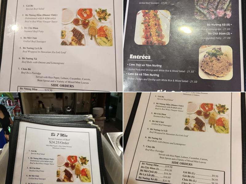 Anh Hong Saigon Menu