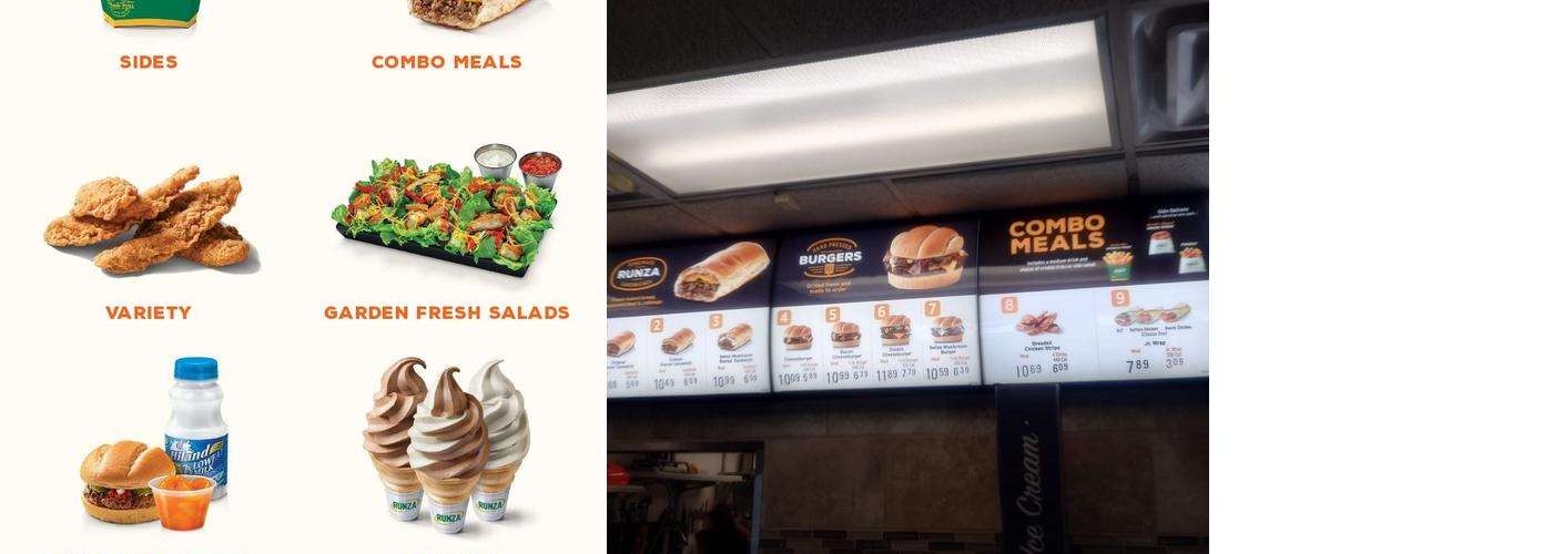 Runza Restaurant Menu