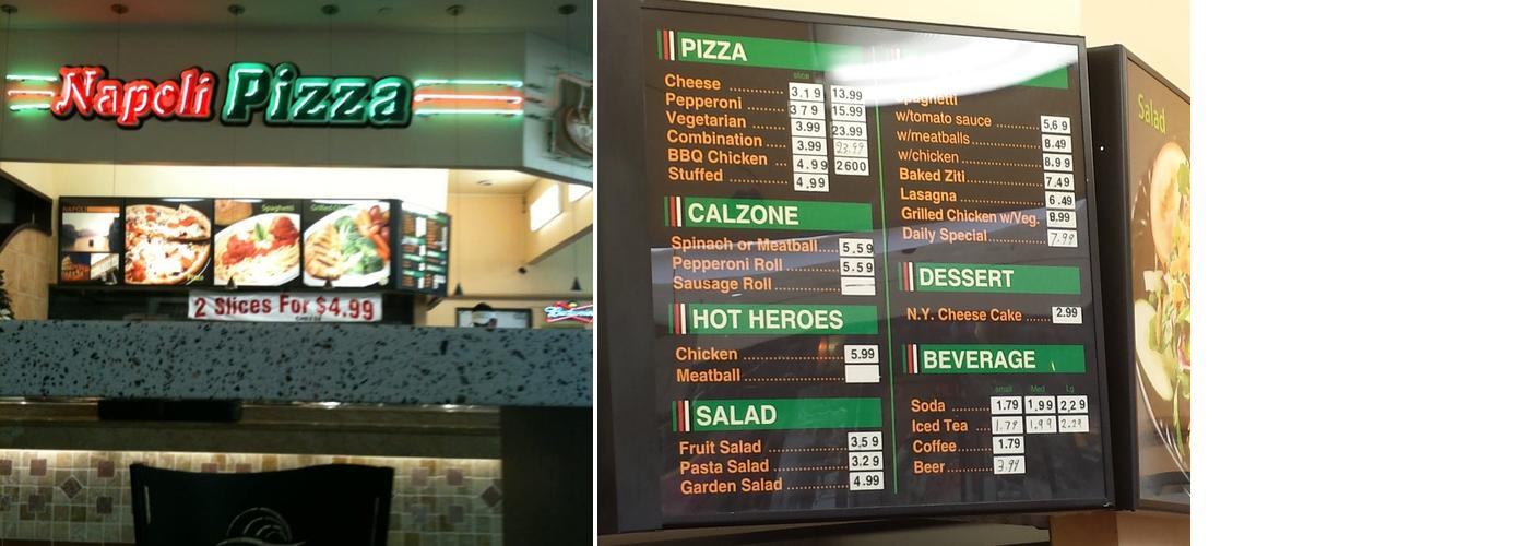 Napoli Menu
