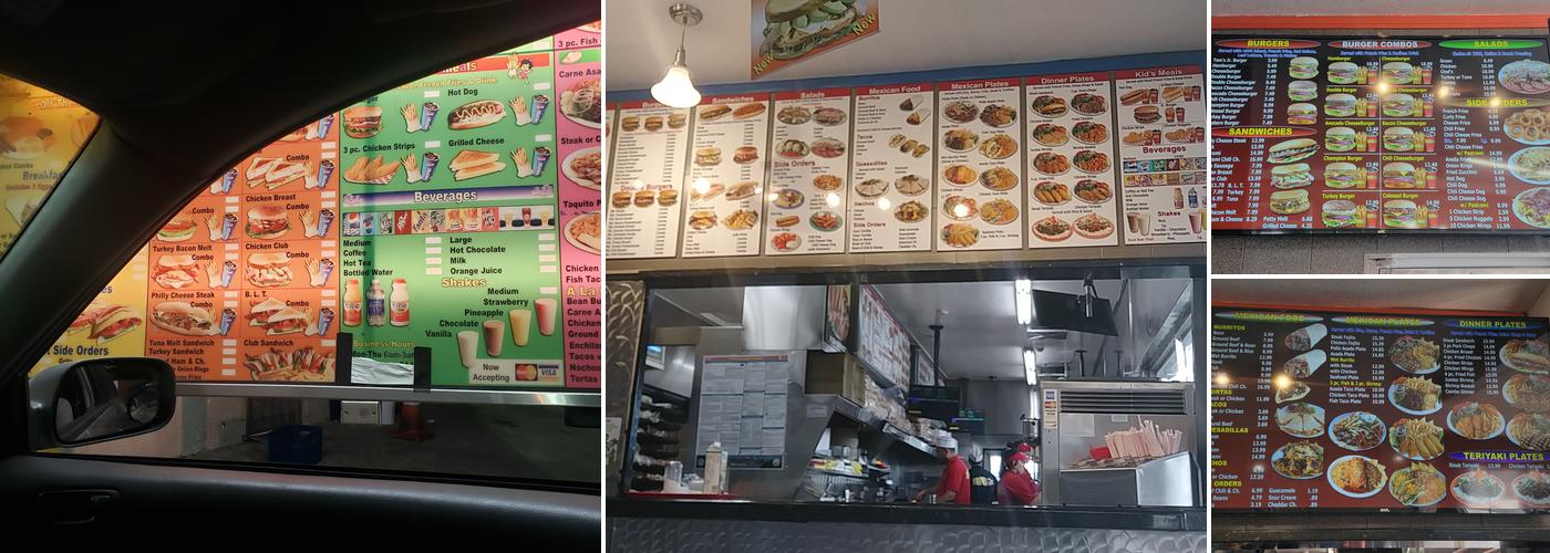 Tom's Junior Burger Menu