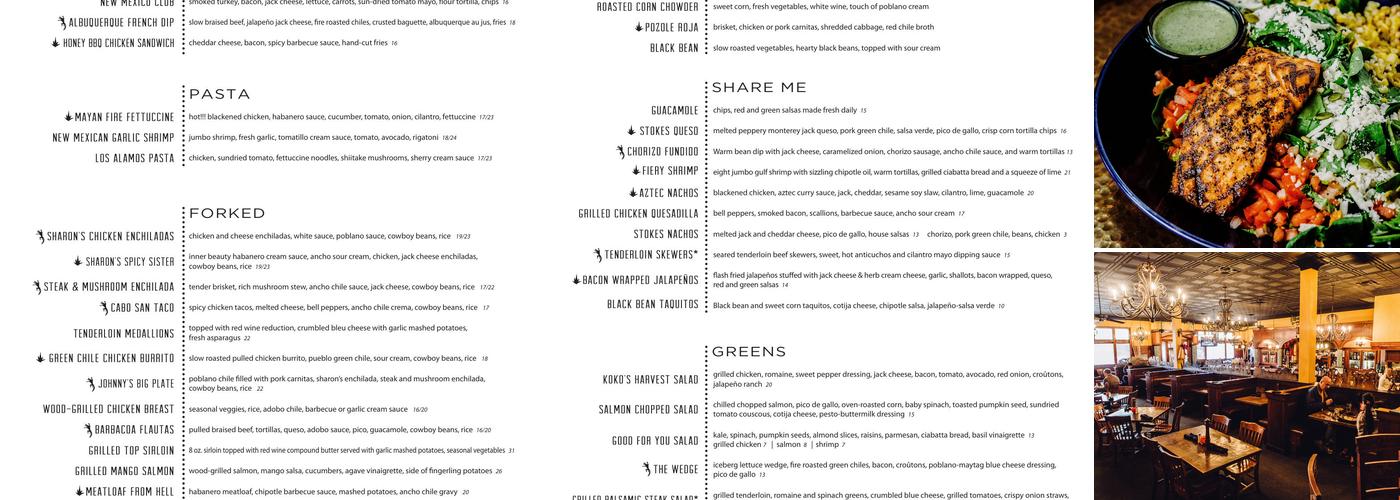 Stokes - West Menu