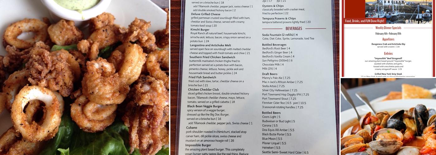 Doc's Marina Grill in Port Townsend Menu