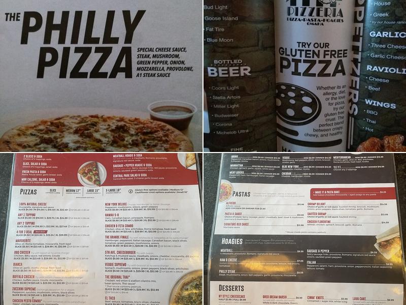 Zio's Pizzeria Menu