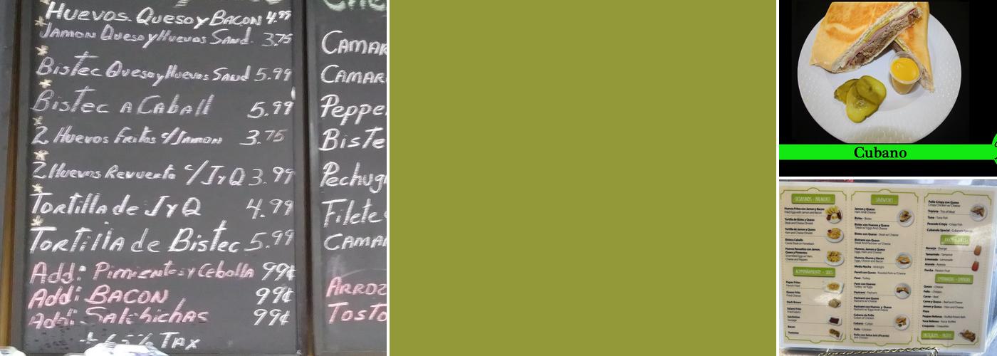 Cubanela Latin Bakery Menu