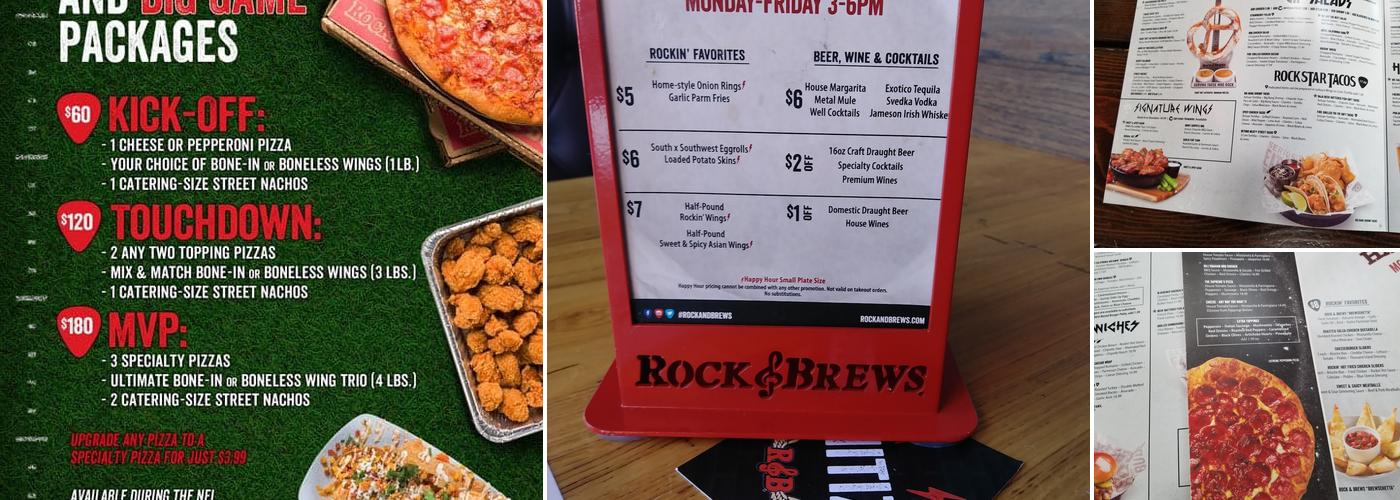 Rock & Brews Menu