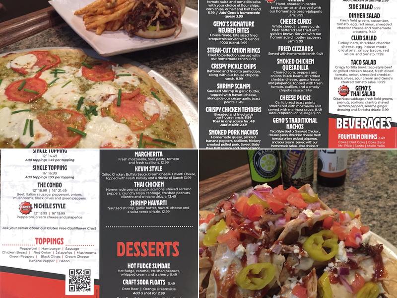 Geno's Bar & Grill Menu