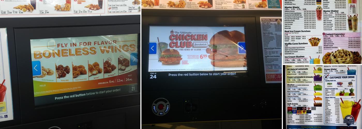 Sonic Drive-In Menu