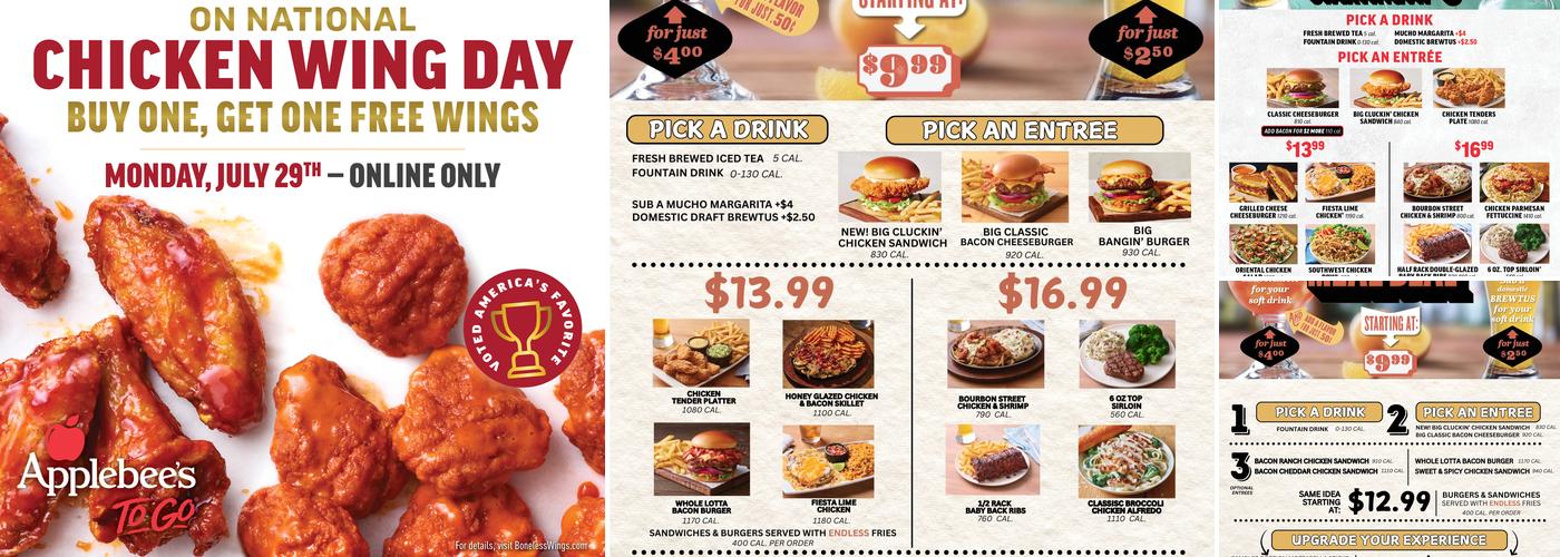 Applebee's Grill + Bar Menu