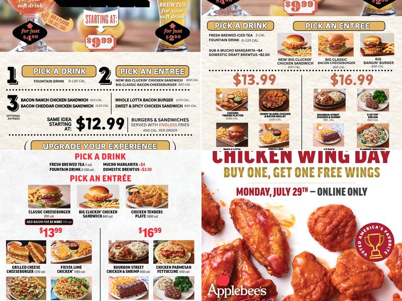Applebee's Grill + Bar Menu