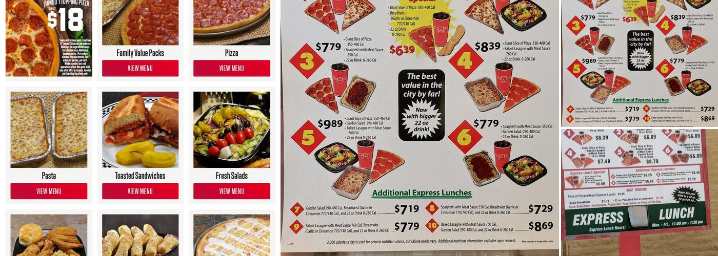 Valentino's Menu