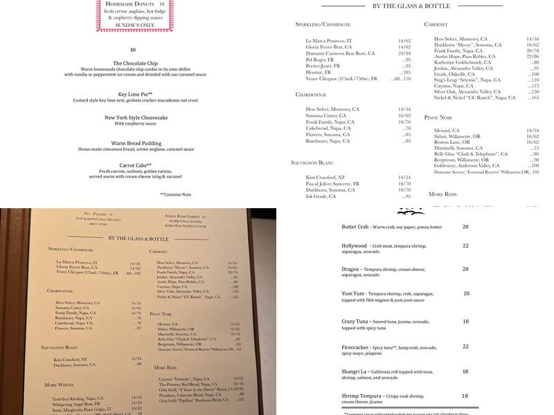 BrickTop's Menu