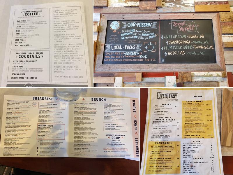 Over Easy Menu