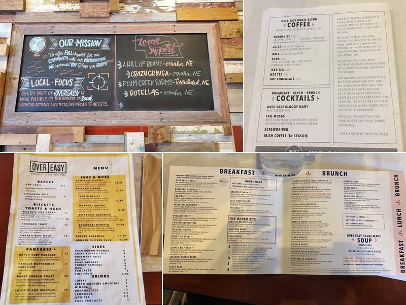 Over Easy Menu