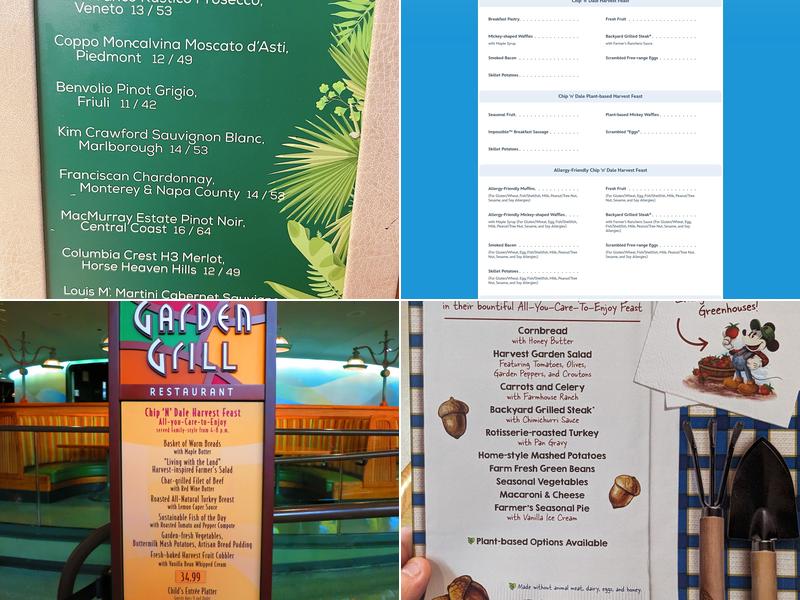 Garden Grill Restaurant Menu