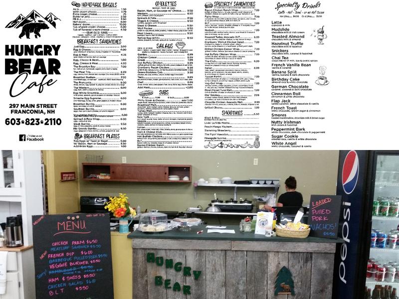 Hungry Bear Cafe Menu