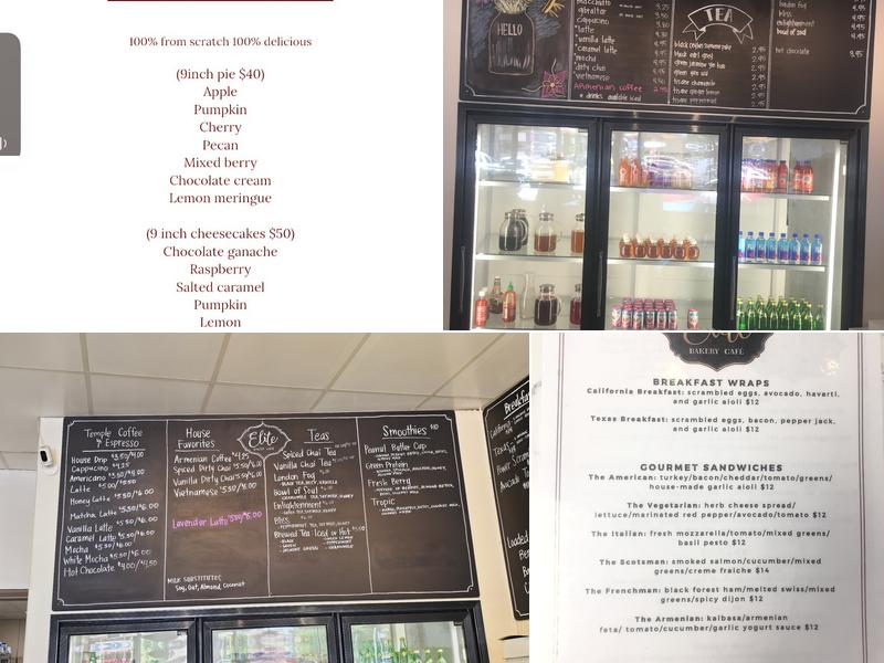 Elite Bakery Cafe Menu