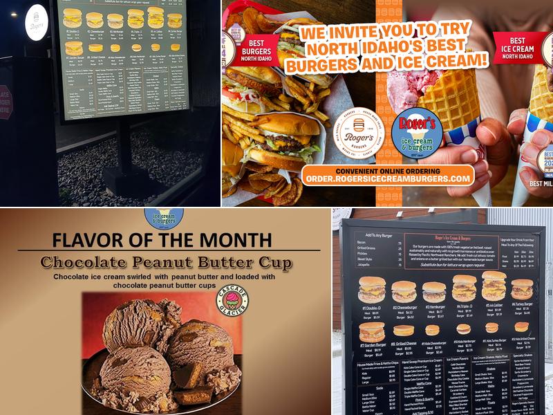 Roger's Ice Cream & Burgers Menu