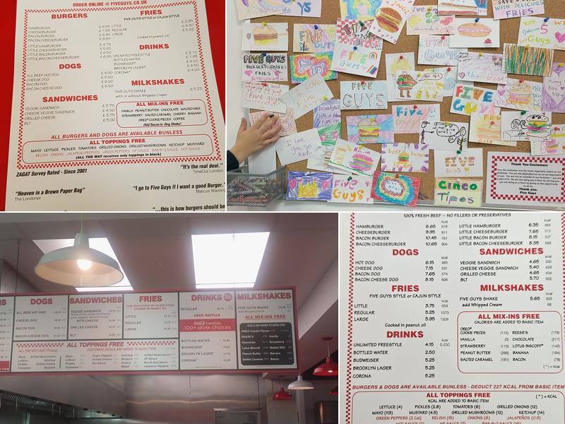 Five Guys Uxbridge Menu