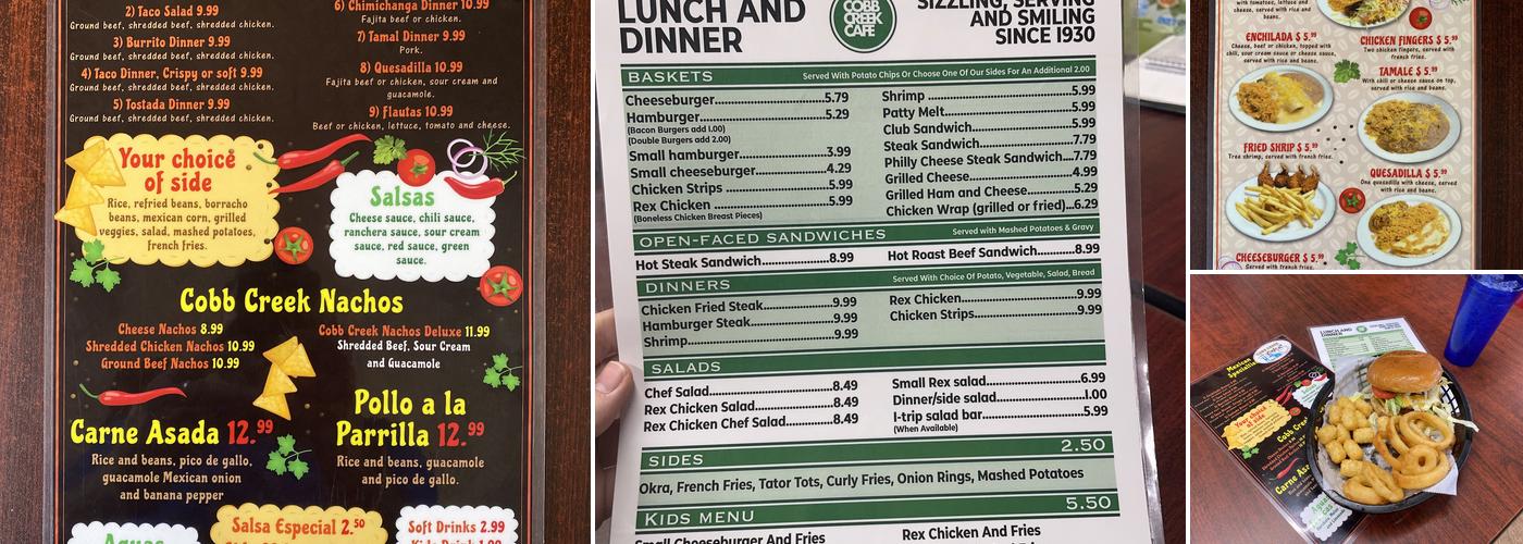 Cobb Creek Cafe Menu