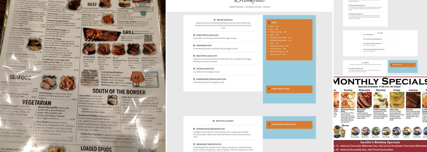 Lucille’s Roadhouse Menu