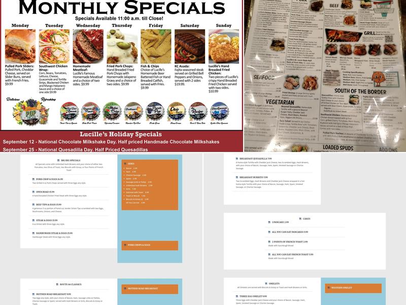 Lucille’s Roadhouse Menu