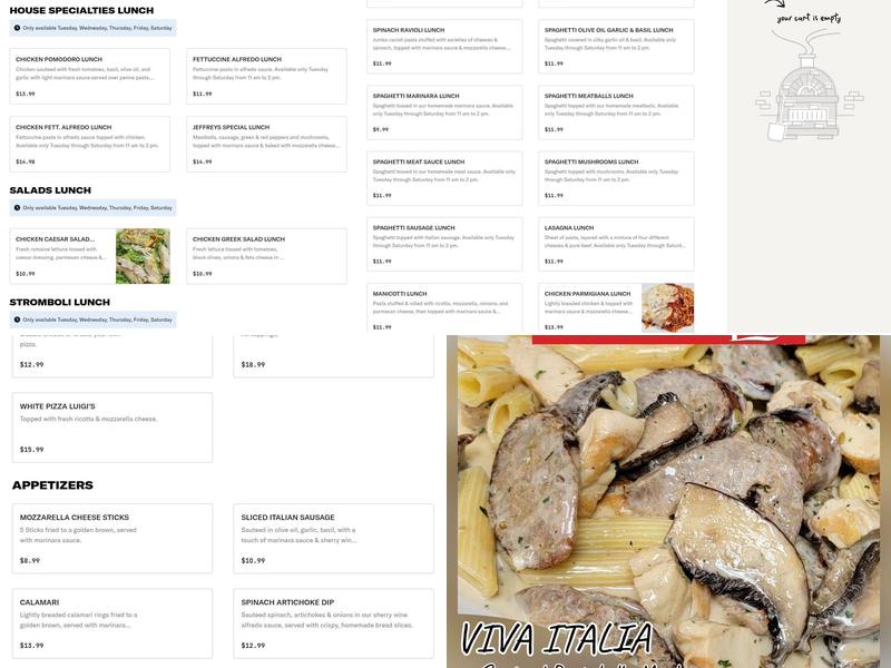 Luigi's Italian Restaurant & Lounge Menu