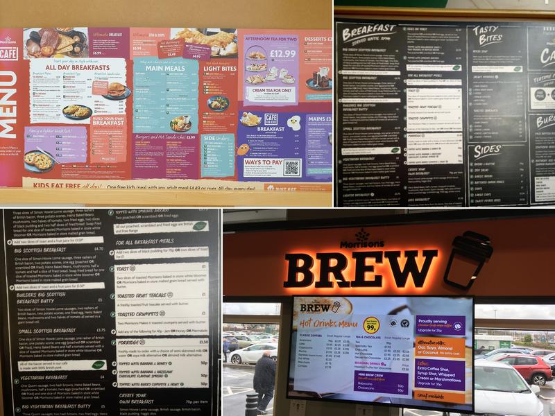 Morrisons Cafe Menu