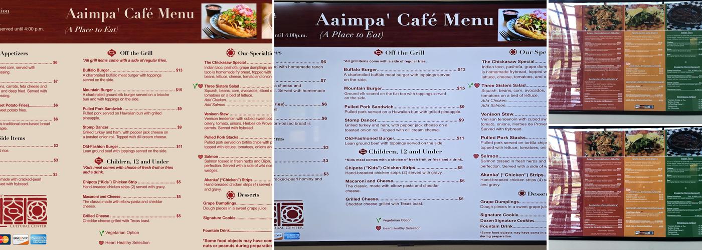 Aaimpa' Café Menu