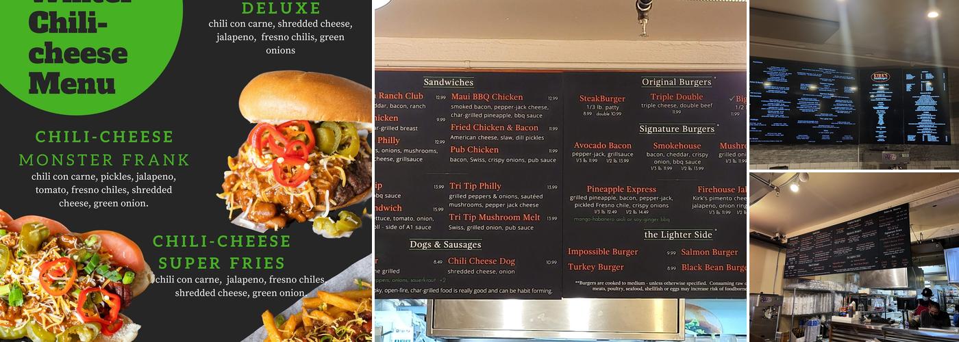 Kirk's SteakBurgers Palo Alto Menu