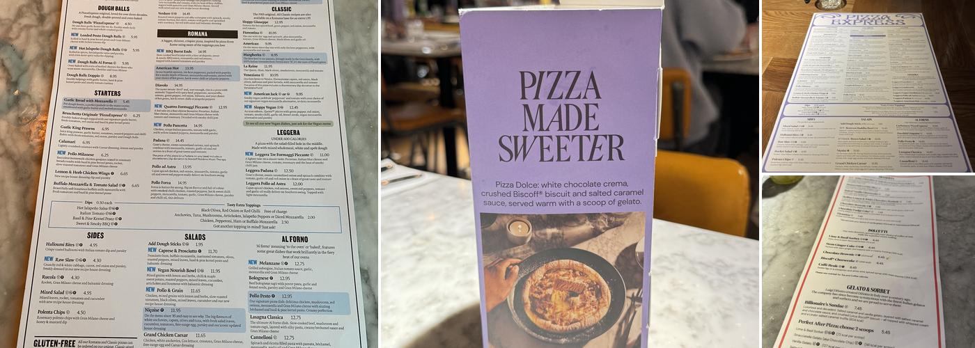 Pizza Express Menu