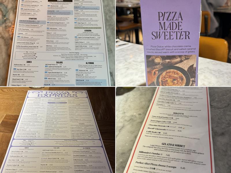 Pizza Express Menu