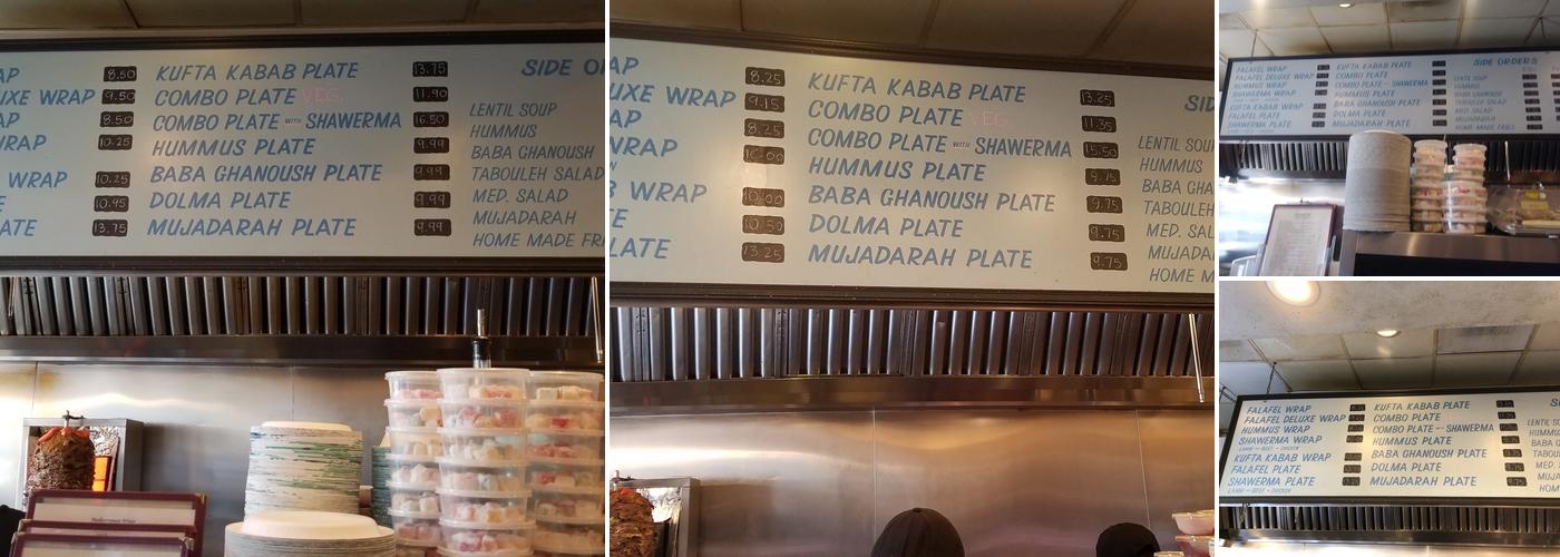 Mediterranean Wraps Menu