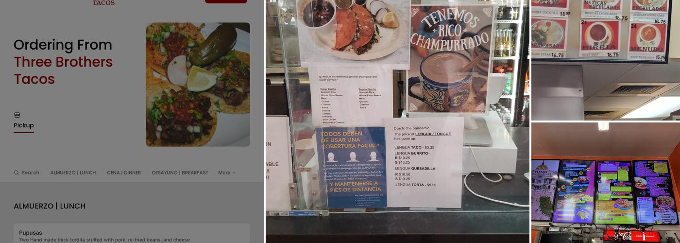 Three Brothers Tacos Menu