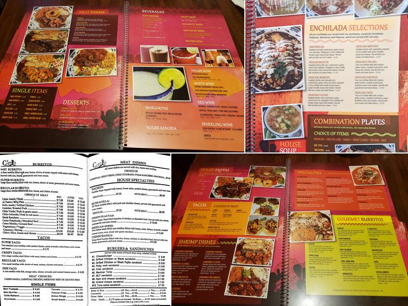 El Cerrito Menu