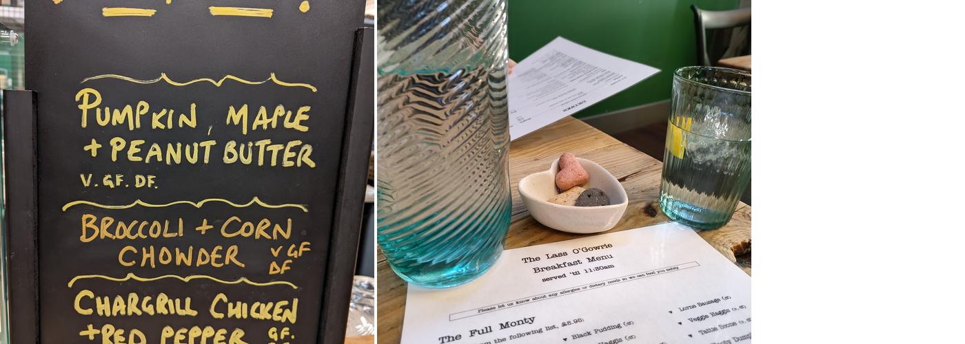 The Lass O'Gowrie Menu