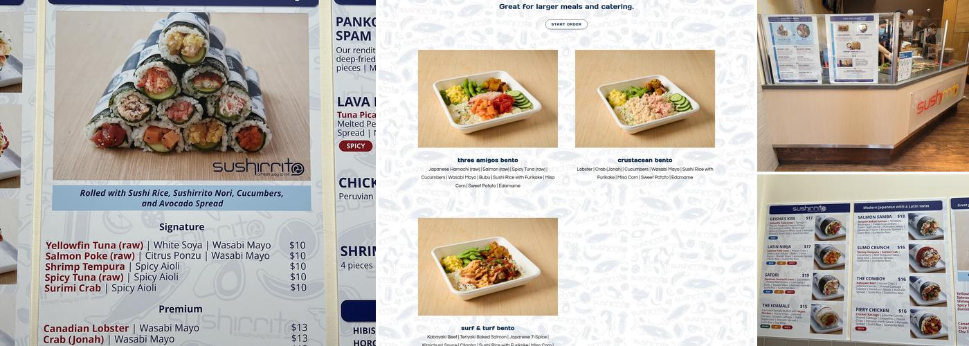 Sushirrito Menu
