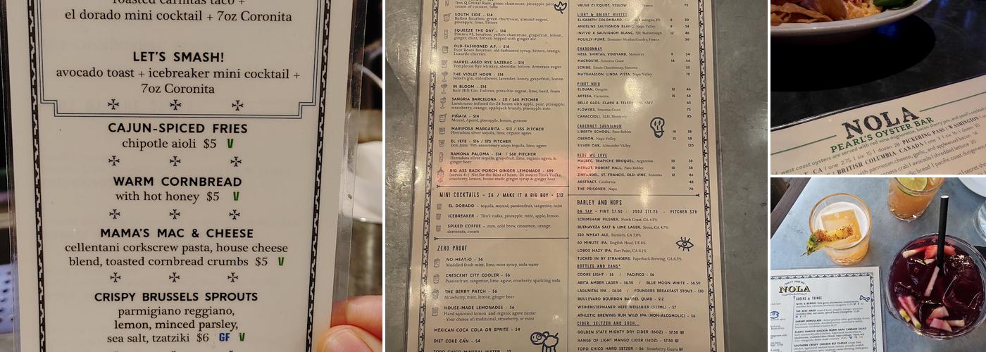 Nola Menu
