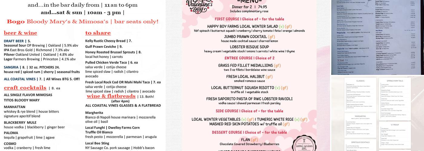 Local Union 271 Menu