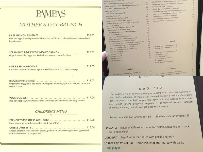 Pampas Menu