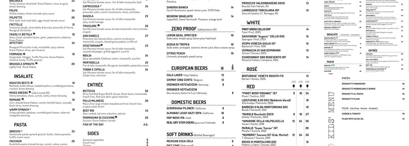 iTalico Menu
